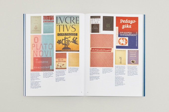 Image catalogue part of the Czech edition of Jaroslav Benda 1882–1970: Typografická úprava a písmo. Photo: Tomáš Zumr via Kickstarter